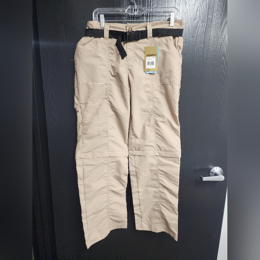 American Outback Khaki Quick Zip Off Cargo Pants Size M RN111059
